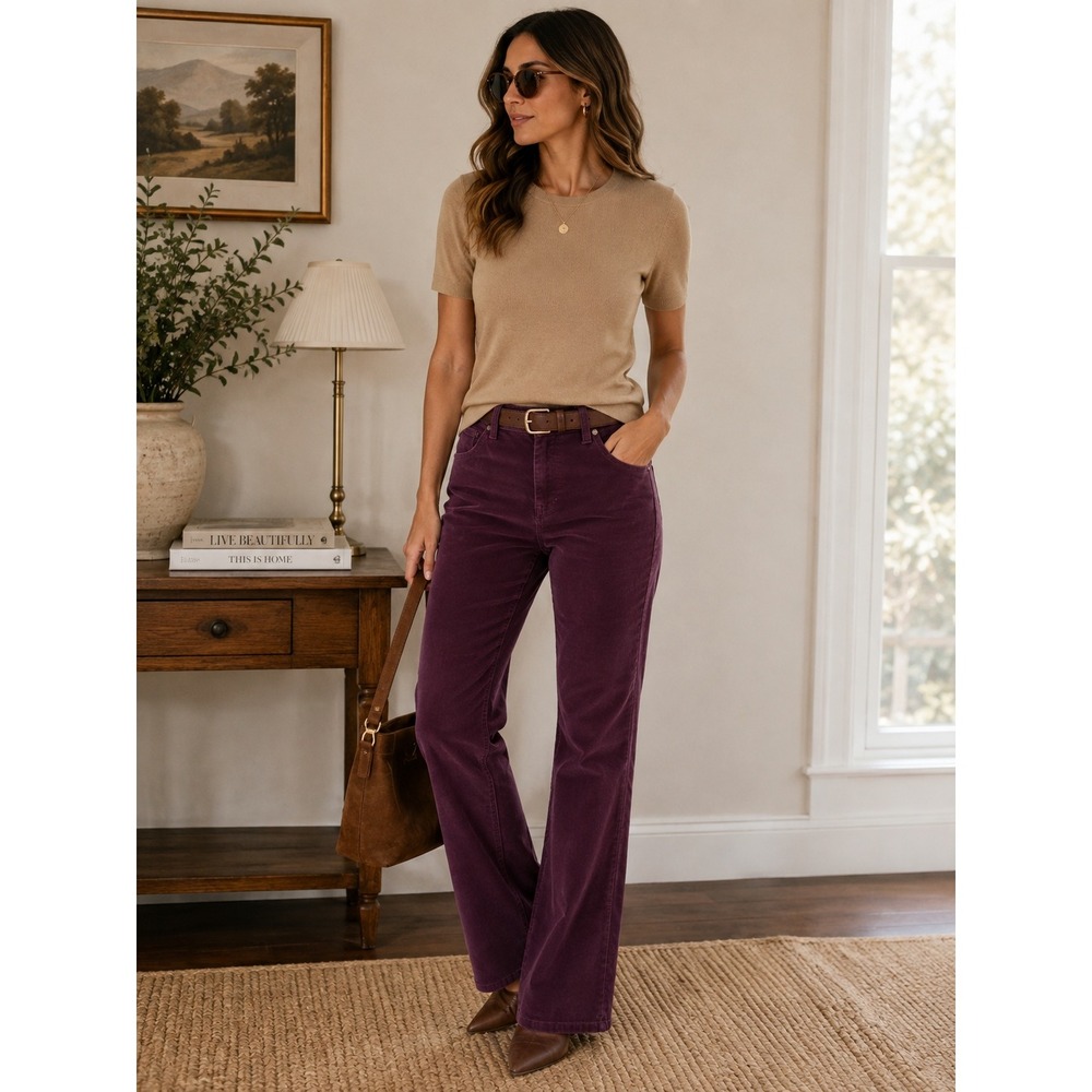 Vintage Y2K Ralph Lauren Plum Corduroy Pant Lauren Jeans Co Classic Straight Leg